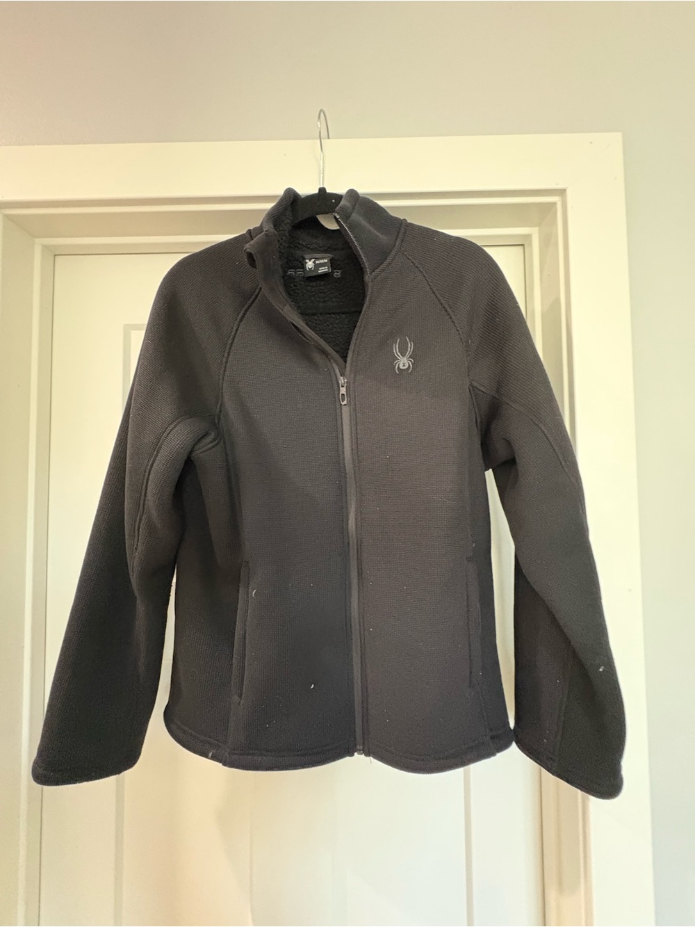 Spyder Men’s Black Full-Zip Teddy Jacket